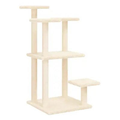 (cream) vidaXL Cat Scratching Posts with Platforms Cat Tower Pet Cat Climbing Tree