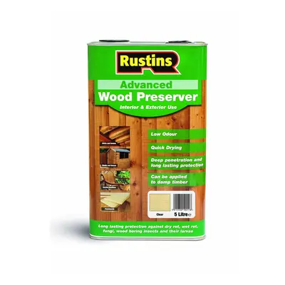 Rustins AWCL5000 Advanced Wood Preserver - Clear