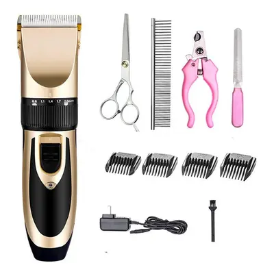 Electric Low-noise Pet Dog Cat Animal Hair Trimmer Grooming Clipper Comb Kit