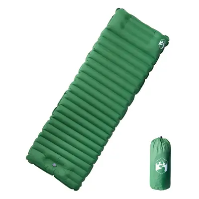 (green) vidaXL Self Inflating Camping Mattress & Pillow 1-Person Sleeping Mat Green