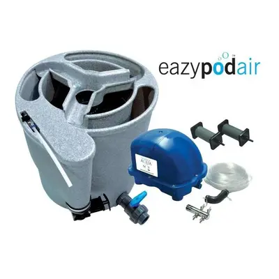 (Grey) Evolution Aqua Eazy (Easy) Pod Air With Air Pump Pond and Koi Filter System