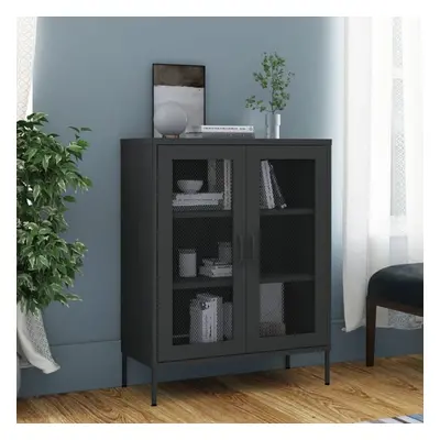 vidaXL Storage Cabinet Anthracite Steel Home Sideboard Cupboard Side Cabinet