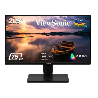 ViewSonic VA2215-H 22-inch 1080p Full HD Monitor with Frameless Design, 75Hz, VGA, HDMI, Eye Car