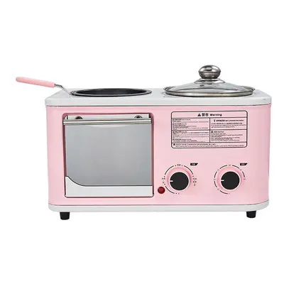 (Pink) in Electric Household Breakfast Machine Mini Bread Toaster Baking Oven Omelette Frying Pa