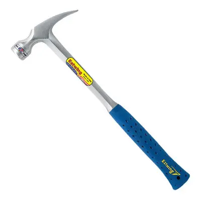 Estwing E324S 24oz Straight Claw Framing Hammer Blue Shock Reduction Grip Length 406mm