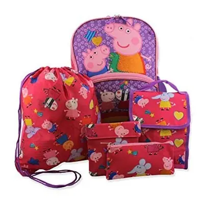 Peppa Pig Girls piece Backpack and Lunch Bag School Set - Multi - One Size