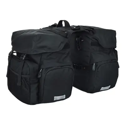 (Black) Bicycle Rear Seats Bag Large Capacity Carriers Rack Trunk Bags Luggage Waterproof Cyclin