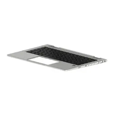 Black UK backlit keyboard & silver palm rest assembly