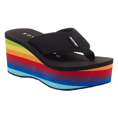 (8 UK, Black/Multicoloured) Rocket Dog Womens/Ladies Webbing Sandals