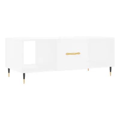 (white) vidaXL Coffee Table Side Table Sofa Table High Gloss White Engineered Wood