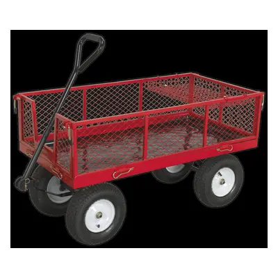 Platform Truck with Sides Pneumatic Tyres 450kg Capacity