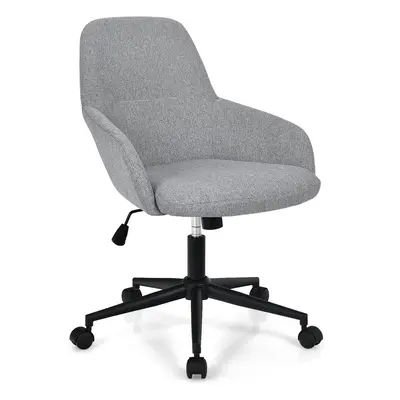 Upholstered LinenFabric Leisure Chair Ergonomic Desk Home Office Chair