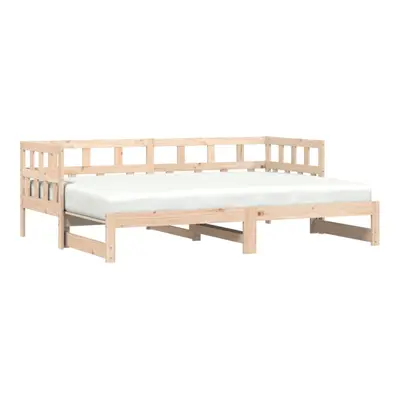 (natural, x cm) vidaXL Daybed with Trundle Sofa Bed Guest Bed Sleeper Sofa Solid Wood Pine