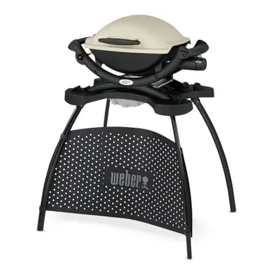 Weber Q1000 Gas Grill Barbeque with Stand | BBQ Grill & Char Griller | Cast Aluminium Lid Cover 