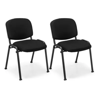 Set of Meeting Room Office Chairs W/ Wheels Stackable Office Guest Mesh Chairs