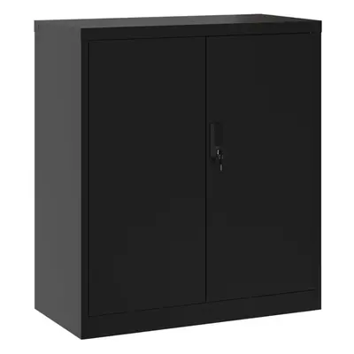 vidaXL File Cabinet Locking Office Storage Cabinet Filing Cabinet Black Steel