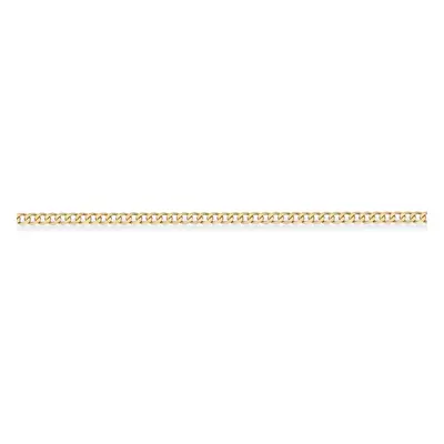 Jewelco London 9ct Yellow Gold - Premium Quality Curb Pendant Chain Anklet - 2.1mm gauge 7.25 in