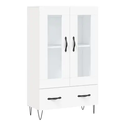 (white) vidaXL Highboard Sideboard Storage Cabinet Side Cabinet Black Engineered Wood