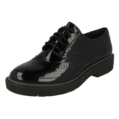 (UK 3, Black) Ladies Clarks Lace Up Casual Shoes Alexa Darcy - D Fit