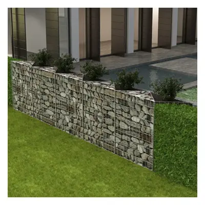 vidaXL Gabion Basket/Planter/Raised Vegetable Bed Steel Wall Fencing Barrier