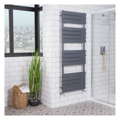 Nes Home X mm Matte Black Flat Panel Towel Radiator