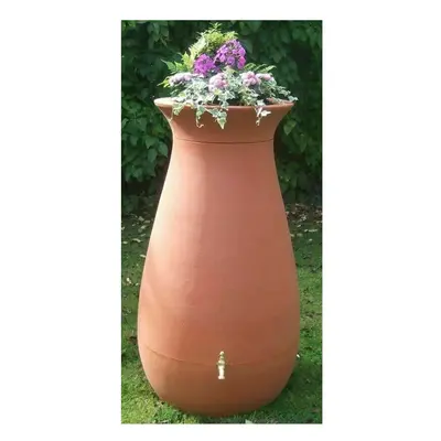 245L Cascata Rainwater Water Butt Planter, Terracotta Clay Effect