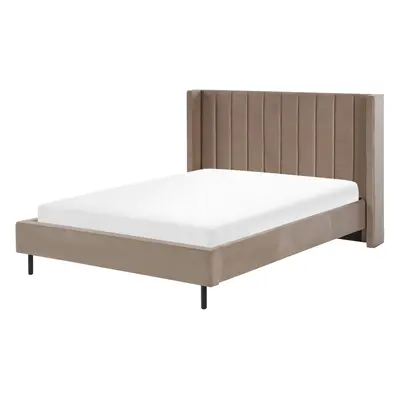 Bed VILLETTE x cm (EU Double) Velvet Taupe