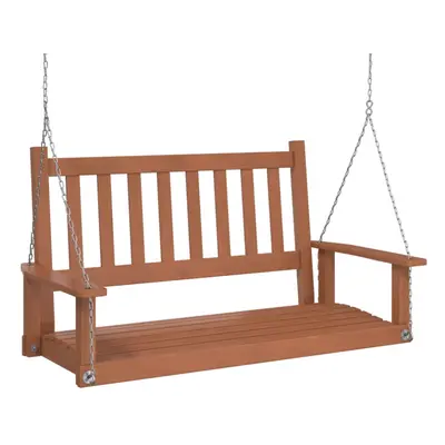 (brown, x x cm) vidaXL Garden Swing Bench with Metal Chains Haning Bench Black Solid Wood Fir