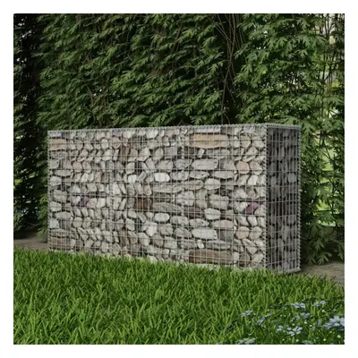 vidaXL Gabion Basket Steel 200x50x100cm Outdoor Garden Basket Wall Wire Fence