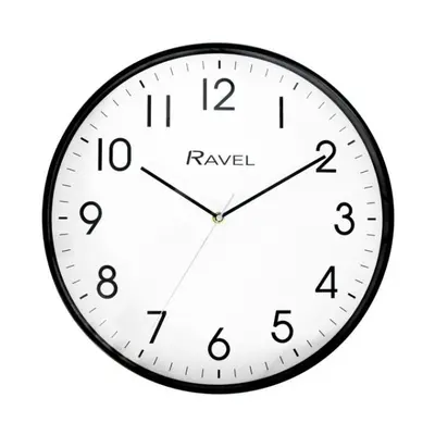 Ravel 25cm White Dial White Wall Clock R.WC.25.4