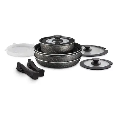 Tower T900160 Freedom Detachable Handles Cookware Set with Precision Black Diamond Coating Freed