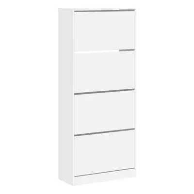 (white, x x 187.5 cm) vidaXL Shoe Cabinet with Flip-Drawers Shoe Storage Shelf Shoe Rack Cupboar