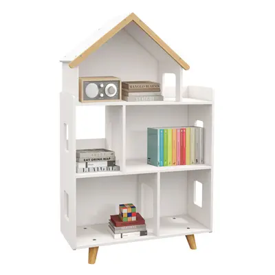 ZONEKIZ Tier Toy Storage Shelf w/ Six Cubes, for Playroom, Bedroom - White