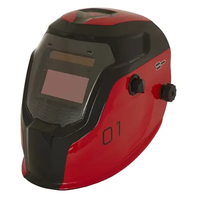 Red Auto Darkening Welding Helmet - Shade Variable Control - Grinding Function