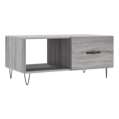 (grey sonoma) vidaXL Coffee Table Side Table Sofa End Table High Gloss White Engineered Wood