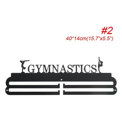 (#2:40*14cm) Types Black Sporting Medal Hangers Awards Display Medal Holder Rack Decorations