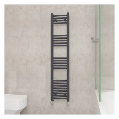 (1400x300mm, Anthracite) NRG Straight Central Heating Towel Rail Bathroom Heated Rad Radiators L