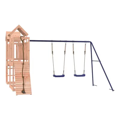 (solid douglas wood) vidaXL Outdoor Playset Wooden Playground Set Kids Swing Set Solid Wood Doug