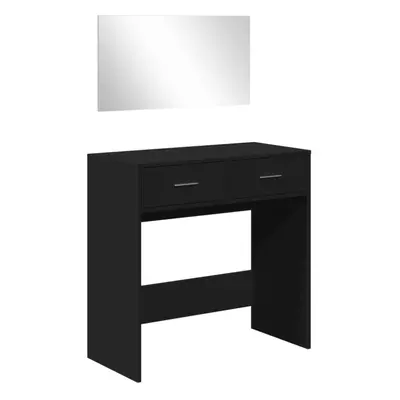 (black) vidaXL Dressing Table with Mirror Cosmetic Table Makeup Table Vanity Desk