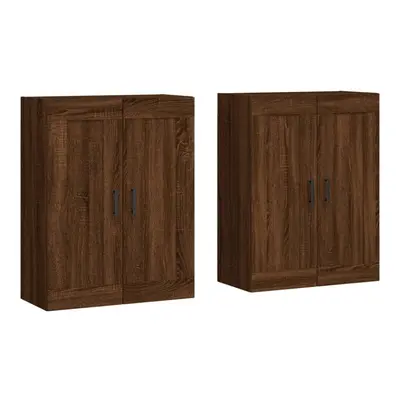 vidaXL Wall Mounted Cabinets Side Cabinet pcs Brown Oak Engineered Wood