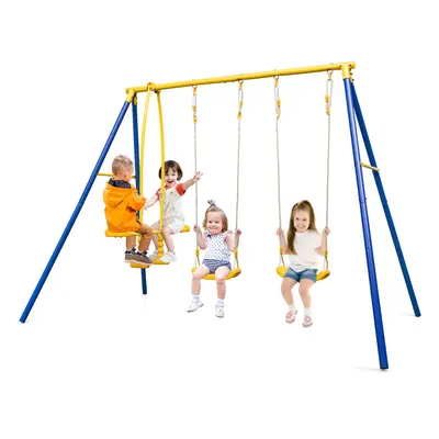 Metal Swing Set A-Frame Swing Swing Seats & Glider Seats (3-12yrs)