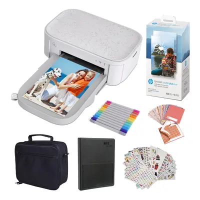 HP Sprocket Studio Plus 4x6â Instant Photo Printer â Bundle: Printer, Photo Album, Markers, 