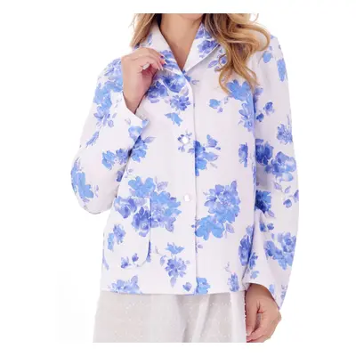 (Blue, XLarge) Slenderella BJ01315 Women's Floral Cotton Bed Jacket