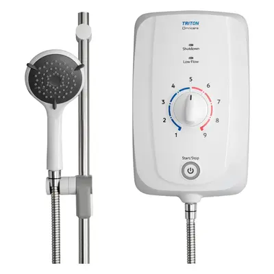 Triton Omnicare Thermostatic Electric Shower 8.5KW White Spray TEOMN81