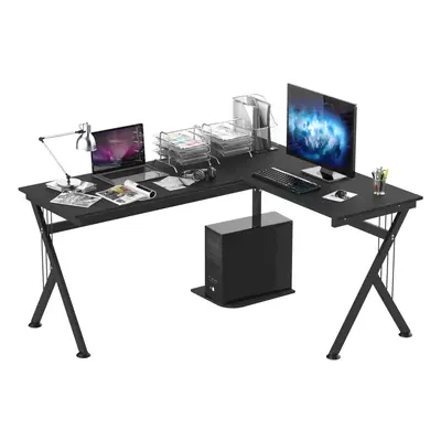 HOMCOM L-Shaped Corner Computer Desk Laptop Workstation PC Table Home Office