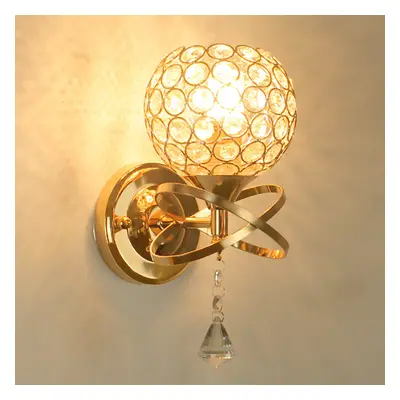 110-220V E14 Modern Chrome Crystal LED Wall Light Lamp Luxury Bedside Bedroom Home Decor Without