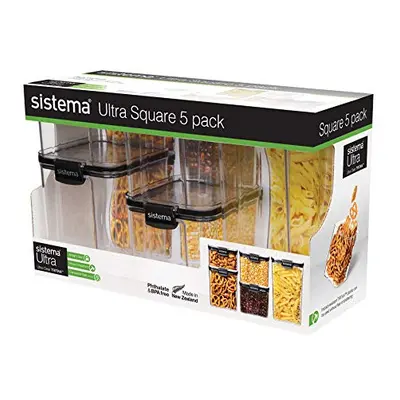 Sistema Ultra Square Pack, Tritan, Clear/Black, Pack