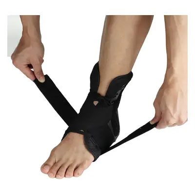 (M) Ankle Support Gym Running Protection Black Foot Bandage Elastic Ankle Brace Band Guard Sport