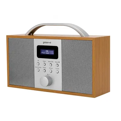 Groov-e Boston, Wooden DAB & FM Radio with Bluetooth