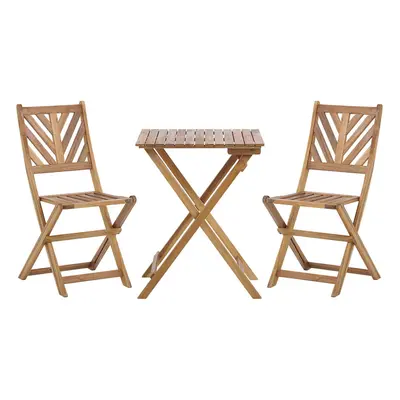 Bistro Set TERNI Wood Light Wood